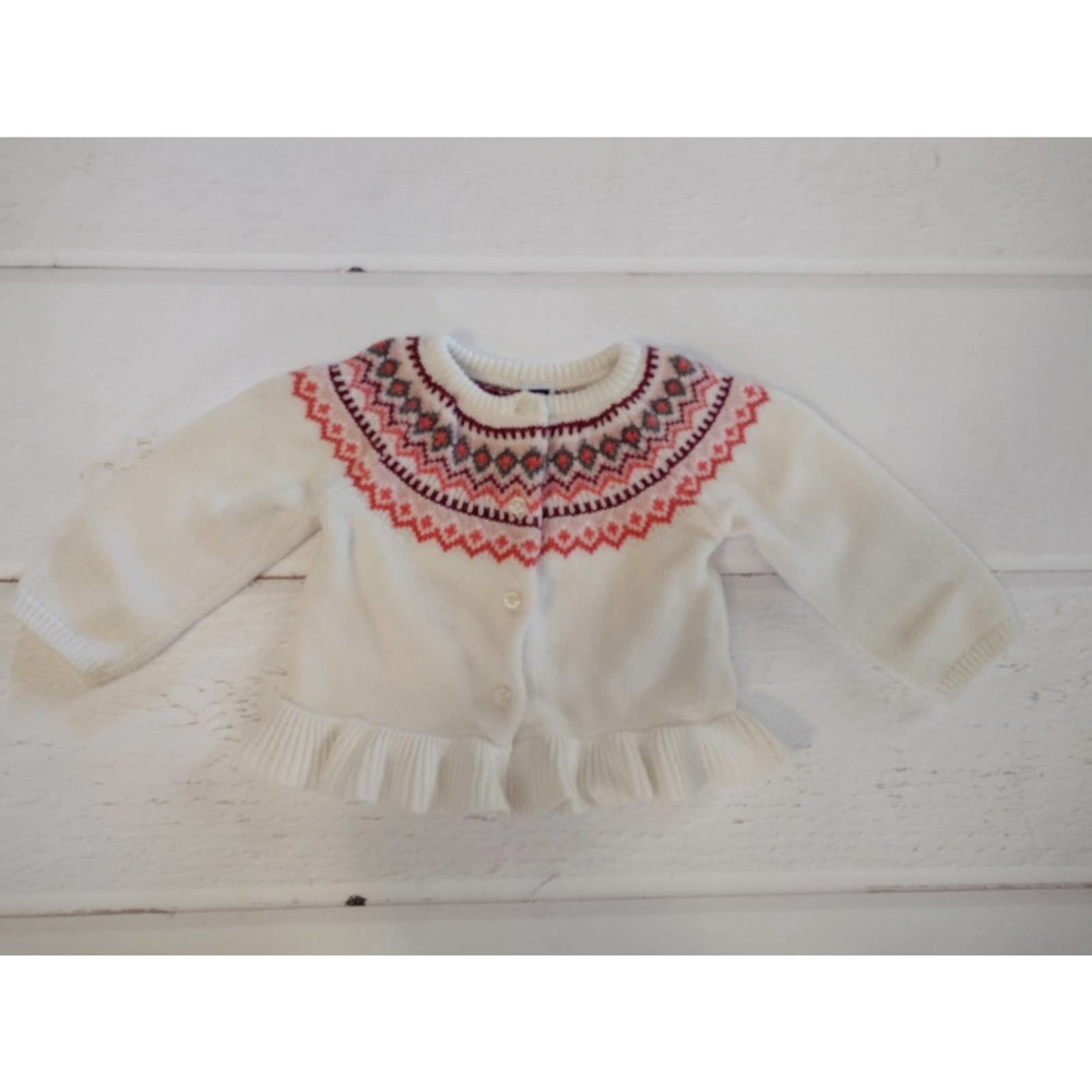 Janie and Jack Fair Isle Cardigan 12-18ms